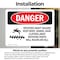 Signmission Rotating Shaft Hazard Keep Body Danger Sign, Vinyl Decal, 10in W x 7in L, 2PK OS-2PACK-DS-D-710-L-2445 - alternate 5